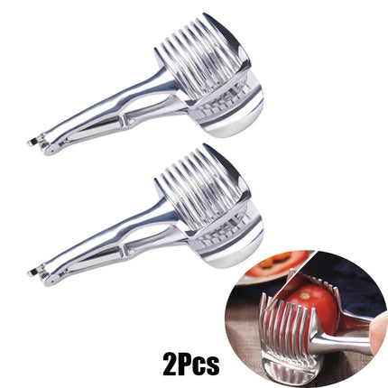 Stainless Steel Kitchen Handheld Orange Lemon Slicer Tomato Cutting Clip Fruit Slicer Onion Slicer Kitchenitem - product imag