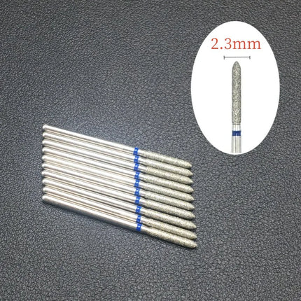 10 Piece Nail Milling Cutter Set Diamond Electric Nail Enhancement Drill Nail Drill Corner Cleaning Drill Burr Accessories Tool