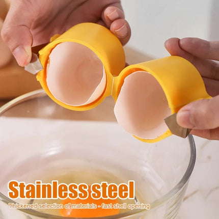 3pcs/1pc Stainless Steel Eggshell Separator - Quick Peel & Yolk Splitter, Durable Kitchen Baking Essential With - product ima