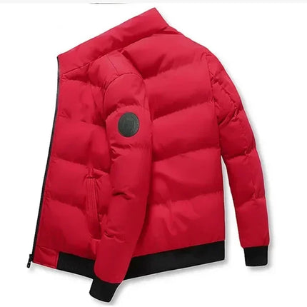 New 2026 Autumn/winter Men's Short Jacket, Fashionable Outdoor Casual Stand-up Collar Zipper Men's Cotton-padded Jacket