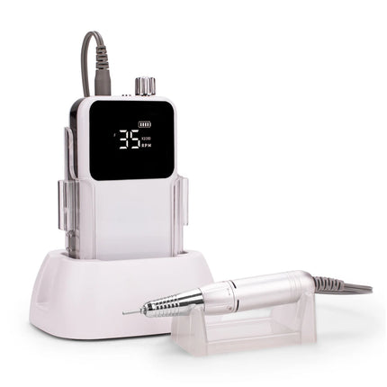 SIMINAIL Rectangle Nail Drill Rechargeable Desktop Base 35000RPM Manicure Electric Machine Nail File Pedicure Cordless Drilling
