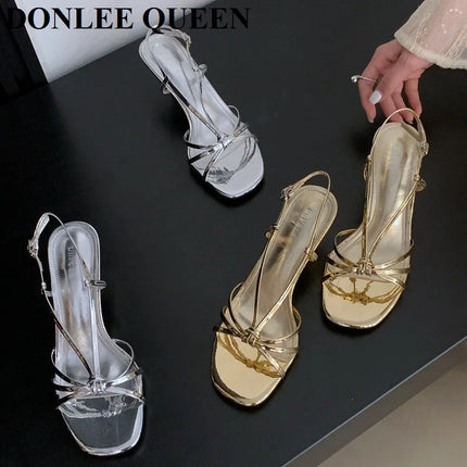 Brand High Heel Sandals Women Flip Flops Peep Toe Shoes Slipper Clip Toe Designer 2025 New Summer Sexy Fashion Dress Party Pumps