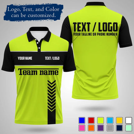 Personalized Sports Polo Shirt Custom Name And Logo Printed Quick Drying Short Sleeve Jersey For Team Uniform Outdoor Activities