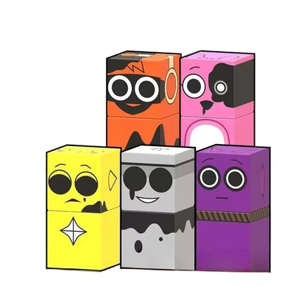 DIY Sprunki Magnetic Building Block Toys Cube Box DIY Model Building Blocks Sensory Puzzle Blocks Toy Gifts