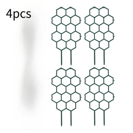 2pcsHoneycomb Design Plant Trellis, Rustproof Plastic Support for Potted Vines and Flowers, Indoor Outdoor Garden Climbing Frame