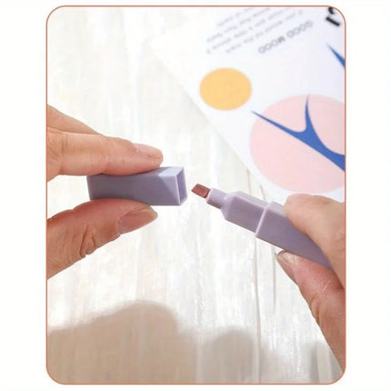 6pcs/set Pastel Color Highlighter Kawaii Stationery Color Marker School Supplies Student Marker Highlighter Japanese Stationery