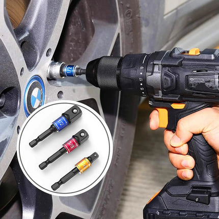 Impact Grade 105 Degree Angle Socket Adapter Power Hand Tool Part Driver Extension Set Screwdriver Holder Drill - product ima