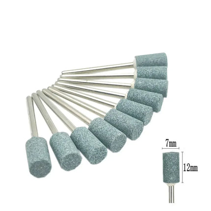 10pcs/set Corundum Nail Drill Bits 3/32" Rotary Ceramic Stone Burr Cutters for Manicure Nails Accessories Tool