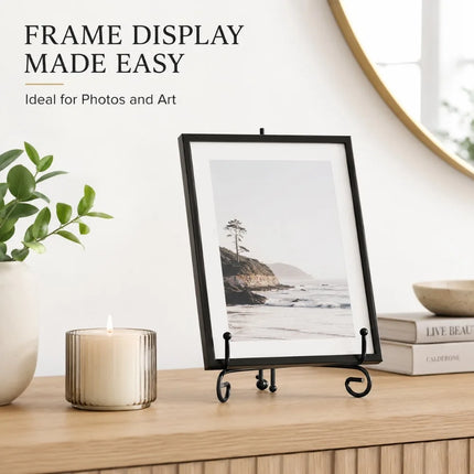 Iron Foldable Metal Plate Display Easel Stand Book Picture Frame Holder Kitchen Counter Home Decoration Storage Rack