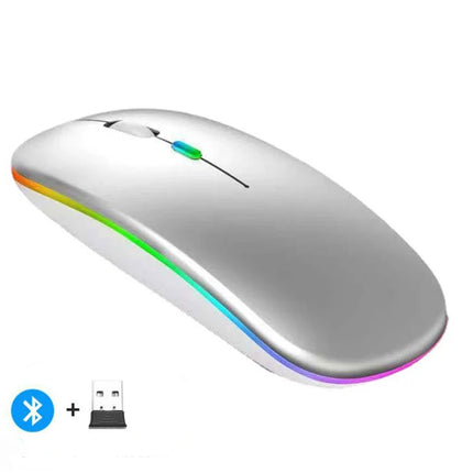 Rechargeable Wireless Mouse Bluetooth-compatible 2.4GHz Dual Modes Computer Mice with Nano Receiver for PC Laptop - product i