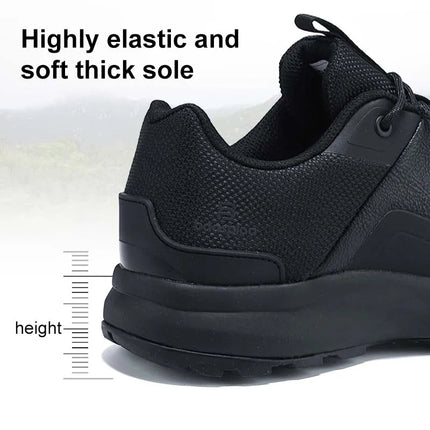 Baasploa Men Hiking Shoes Litchi Leather High Quality Male Trekking Climbing Sneakers Non-slip Luxury Designer Outdoor Shoe