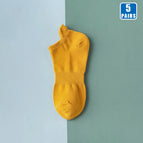 5 Pairs Yellow / EUR 34-39(US 4-9)