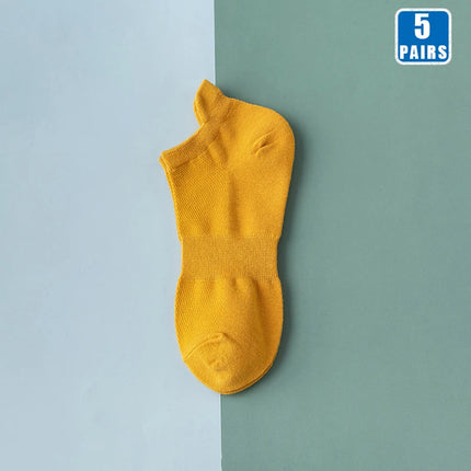 5 Pairs Women Cotton Socks Short Crew Ankle High Quality Breathable Summer Compression Casual Fashion Low-Cut Sock for Female