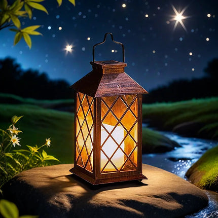 1 PC Solar Lantern Candle Lamp Outdoor Waterproof LED Lights for Garden Decorative Lighting Pathway Lighting