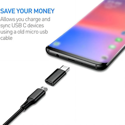 8pcs USB to USB-C Adapter, USB USB-C Female to USB Adapter, Micro USB to USB-C Female Male Converter Connector - product imag