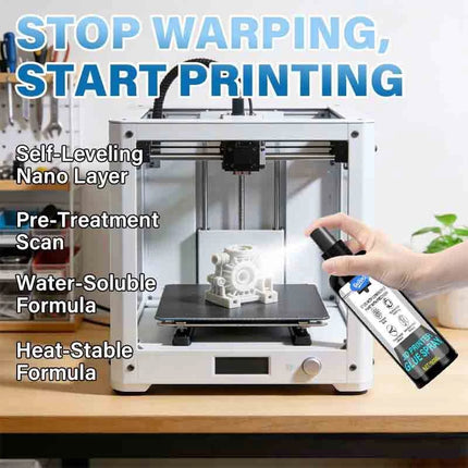 100ml Strong 3D Printer Adhesive Spray Suitable for PLA, ABS, PETG, TPU Filaments - Reduces Warping, Enhances Bed Adhesion New