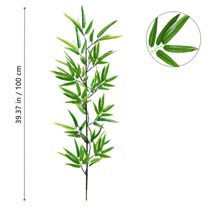 Artificial Green Bamboo Leaf Branches - image 22