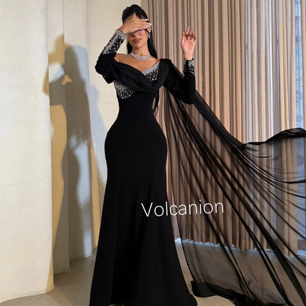 Customized Elegant Jersey Draped Sequined Straight Off-the-shoulder Midi Dresses Bespoke Occasion High Quality