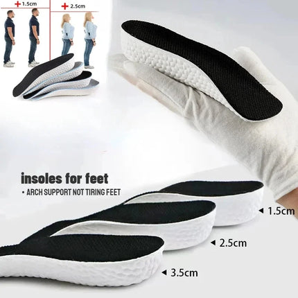 1.5/2.5/3.5 Cm Arch Support Height Increase Insoles Light Weight Soft Elastic Lift Soft Elastic Lifting for Men Women Shoes Pads