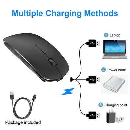 Rechargeable Wireless Mouse Gamer 2.4G USB Bluetooth-compatible Mouses For Laptop Pad Tablet Macbook Ergonomic Gaming Mouse