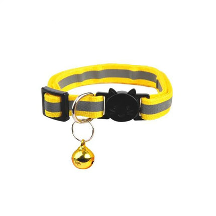 Reflective Breakaway Cat Collar Neck Ring Necklace Bell Pet Supplies Safety Elastic Adjustable Reflective Collar Pet Products