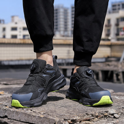 Rotating Button Steel Toe Safety Shoes for Men Lightweight Work Sneakers Puncture Proof Work Shoes Coustruction Safety Shoes