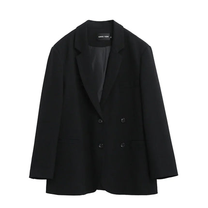 CHIC VEN Women's Blazer Korean Casual Solid Long Sleeve Coats All-match Office Lady Elegant Fashion Clothing Spring Autumn 2026