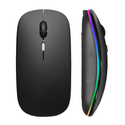 Wireless Mouse 2.4GHz Bluetooth Rechargeable Mouse Quiet Ergonomic Gaming Mouse With USB Backlight 1600DPI Mouse - product im