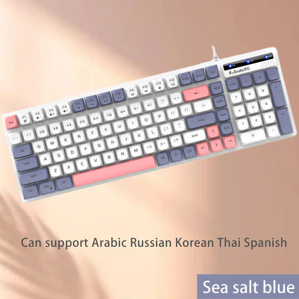 K-Snake KM100 Wired Fashion Keyboard and Mouse Set USB Laptop Office Universal Keyboard and Mouse Set - product image from BS