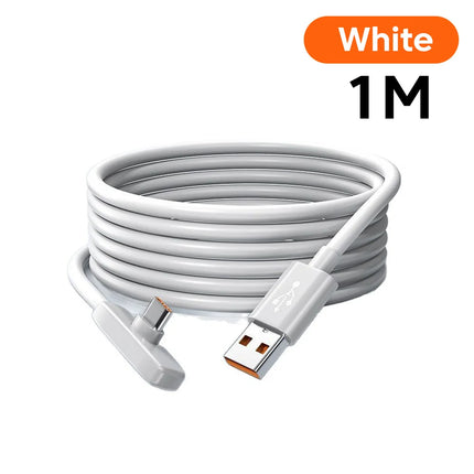 100W USB to USB-C Fast Charging 90° Elbow Data Cable PD USB-C Super Charging Game Cable for Samsung S23 S22 Huawei - product