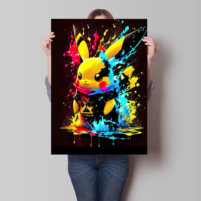 Japanische Anime-Leinwandbilder Pokemon Pikachu Poster Zeichentrickfigur Bild Helle und klare Farben Hohe Qualität Wohndekoration