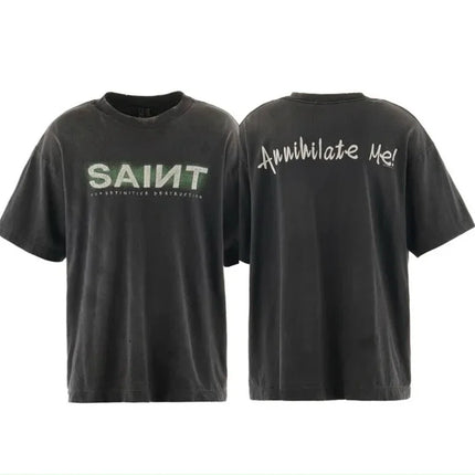 Washed Saint T-Shirt Men Women Best Quality Tee Tops Vintage T Shirt