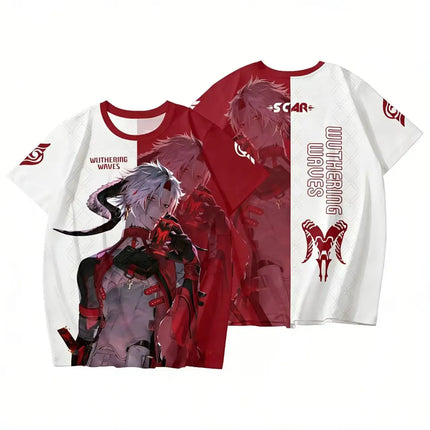 Anime Games Wuthering Waves Hiyuli Cosplay 3D T-shirt Fashion Short Sleeve T shirt Casual Men Women Harajuku Top Summer Clothing