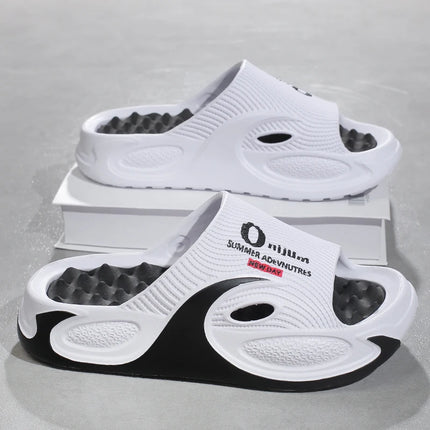 Summer New Design Men's Massage Slippers Indoor Outdoor Sandals Beach Men Casual Shoes EVA Soft Slides Male Couple House Slipper