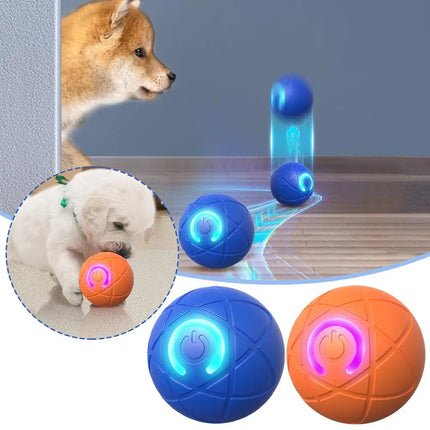Electronic Interactive Pet Toy Smart Dog Toy Ball USB Automatic Moving Bouncing for Puppy Birthday Gift Cat Products Blue Orange