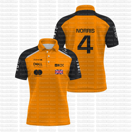 2026 New Men's Norris 1 Racing Team Polo Shirt Oscar Piastri 81 Driver Sports Breathable T-Shirt Daily Casual Plus Size Polo 6XL