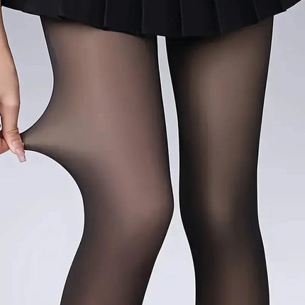 Fake semi-transparent thermal pants, autumn high stretch tights, women's underwear and pajamas