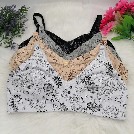 Wire Free Bra 54F 54E 54DD 52F 52E 52DD 50F 50E 50DD 48F 48E 48DD 46F 46E 46DD 44F 44E 44DD Sexy Cotton Lingerie Women Bras C30