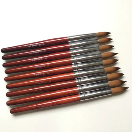 1PC Kolinsky Hair Wood Acrylic Nail Art Brush Round Size 10#12#14#16#18#20#22#24 UV Gel Carving Pen Liquid Powder Manicure Tools