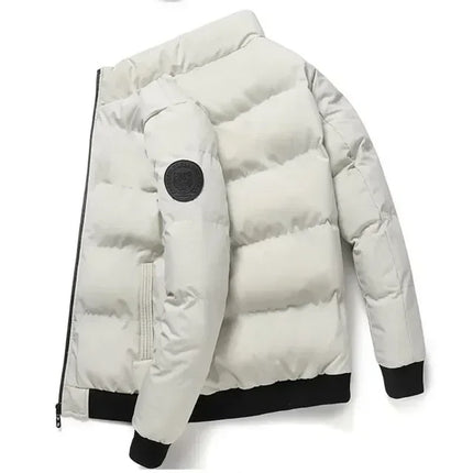 New 2026 Autumn/winter Men's Short Jacket, Fashionable Outdoor Casual Stand-up Collar Zipper Men's Cotton-padded Jacket
