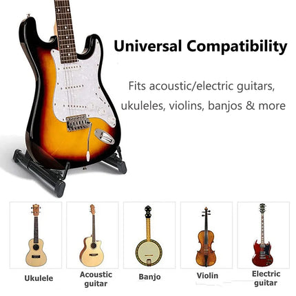 Miwayer Foldable Guitar Stand – Lightweight A-Frame, Adjustable Arm Width, for Acoustic/Electric Guitar, Ukulele, Banjo