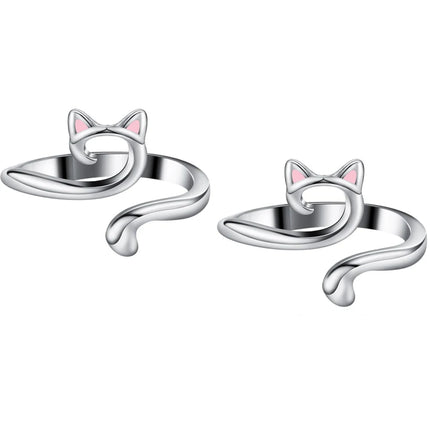 2pcs Adjustable Knitting Crochet Loop Ring Knittied Yarn Guide Finger Faster Holder Thimble Crocheters Thread Ring Sewing Tools