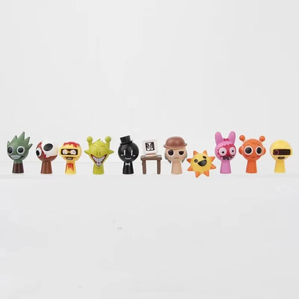 Hot New 48pcs/Set Mini Sprunki Action Figure Toy Cartoon Movie Sprunki Wenda Model Doll Figurines Kids Gift