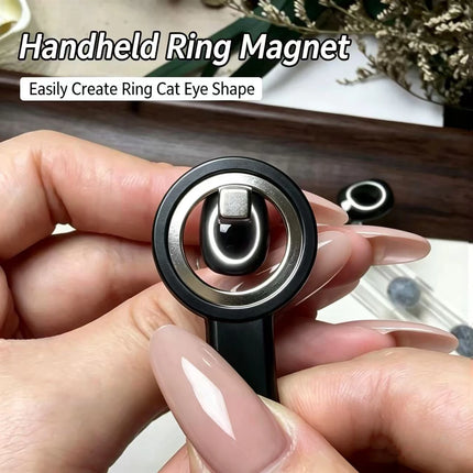 Halo Cat Eye Nail Magnet Ring Magnetic Tool with Handle for Cat Eye Gel Polish DIY Nail Art Manicure Tools