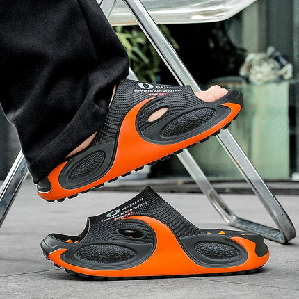 Summer New Design Men's Massage Slippers Indoor Outdoor Sandals Beach Men Casual Shoes EVA Soft Slides Male Couple House Slipper