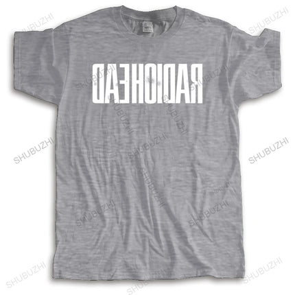 Hot sale homme summer t-shirt brand o-neck teeshirt Radiohead Backwards Soft Fitted Fashion cotton Unisex Teeshirt Euro size