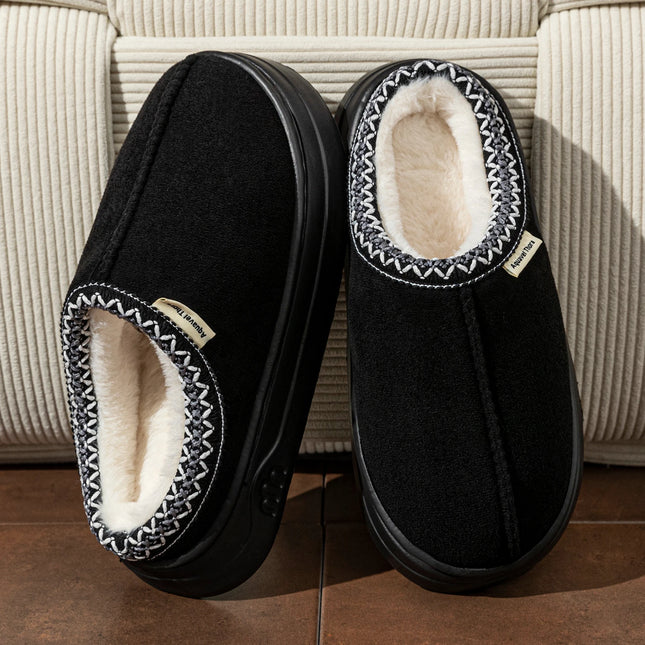 Winter Fashion Simple Fuzzy Home Lady's Shoes Warm Couples Indoor Leisure Soft Sole Women's Slippers Non-slip Fuzzy Bedroom