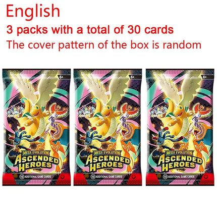 10/30/60/360PCS English Pokémon TCG: Mega Evolution Perfect order Phantasmal Flames Ascended Heroes Booster Box Pokemon card