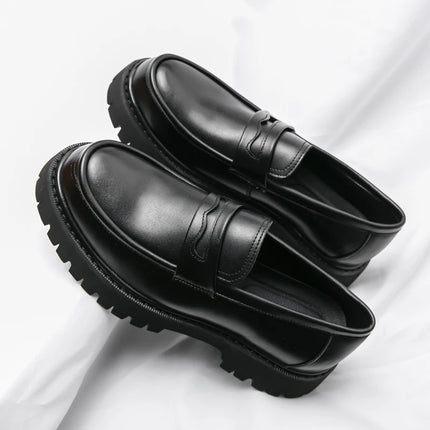 New Men's Luxury Leather Shoes Genuine Leather Dress Shoes Fashion Loafers Slip-on Comfy Casual Business Shoes Fomal Mocassins