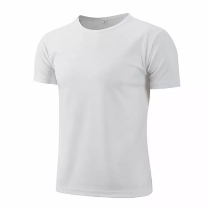 Sublimation Blank Quick Dry White T-shirt Summer Man Unisex O-neck Short SleeveTshirt Sports Clothing for Kids Adults Polyester